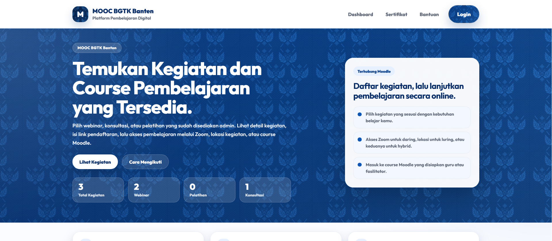 Aplikasi MOOC BGTK Banten (Massive Open Online Course Balai Guru dan Tenaga Kependidikan Provinsi Banten) - BGTK Provinsi Banten
